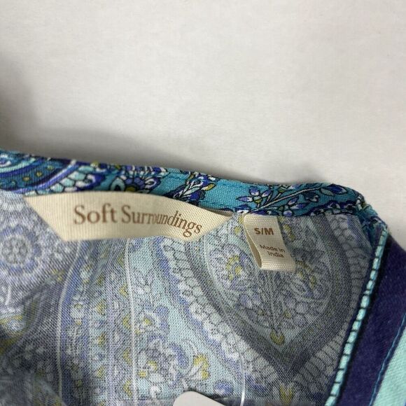 Soft Surroundings Miravelle Kimono Blouse Patchwork Draped Loose Fit Top S/M - Picture 5 of 11